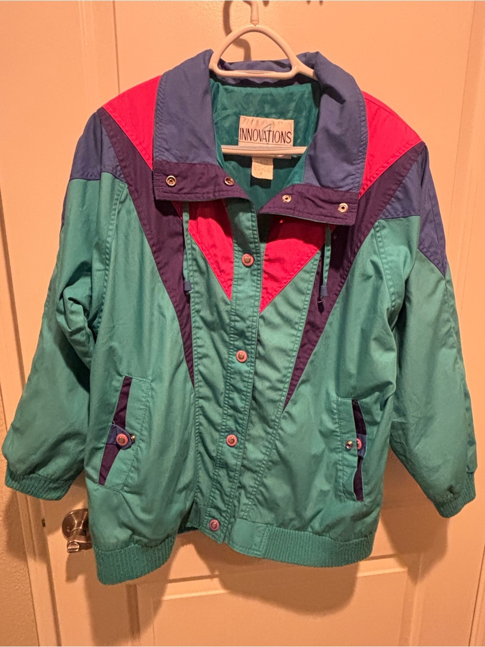 Vintage 80s Innovations by Izzi Colorblock Windbreaker Jacket Size S